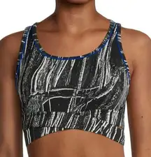 Sports Illustrated Ski Track Black & White Criss Cross Sports Bra NWT Size XS
