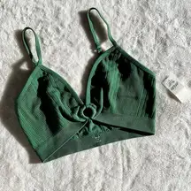 NWT Aerie Green Bralette Crop Top - Size: Small