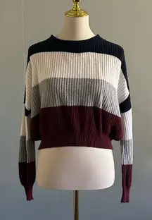 Ambiance Apparel Multicolor Crew Neck Knit Sweater | Size: M