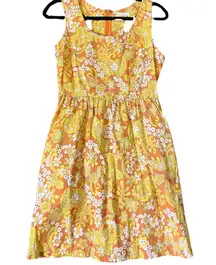 Retro 70s floral dress