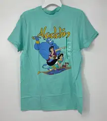 Disney  ALADDIN FLYING BUDDIES COTTON UNISEX TEE MINT GREEN MEDIUM