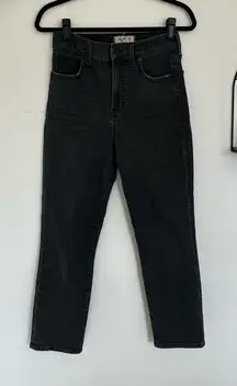 Madewell The Perfect Vintage Crop Jean Black Denim Size 26