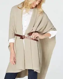 J. Jill Textured Shawl Ruana Sweater Poncho One Size