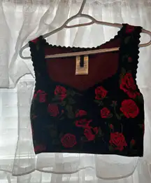 Floral Sweater Tank Top