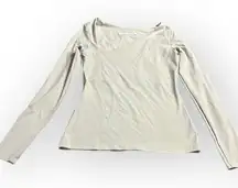 Susana Monaco Women’s Size Small Vista Cream Long Sleeve Shirt Top