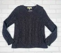Cabela’s Cable‎ Knit Gray Cozy Sweater Crewneck Women’s Size Small