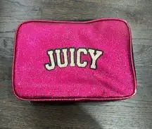 Juicy couture sparkly pink makeup cosmetic bag