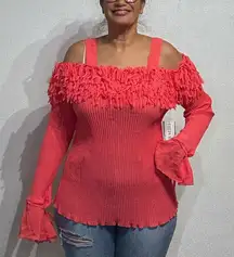 Kaelyn Max II Hot Pink Long Sleeve Blouse Sz 3X NWT