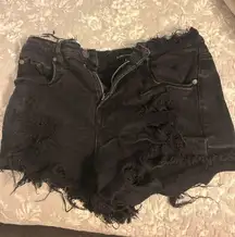 Black jean shorts 