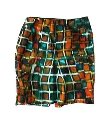 LAFAYETTE 148 Multicolor Linen Blend Work Skirt Size 6