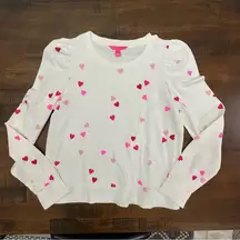 Lilly Pulitzer heart Valentine sweatshirt size large