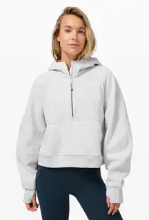 Like new Lululemon Scuba Oversized 1/2 Zip Hoodie
Heathered Core Ultra  Grey
