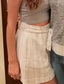 Cloth & Stone Blue and White Striped Linen Skirt, S