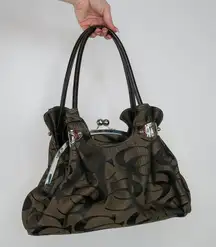 Vintage Y2K Brown Canvas CC Logo Shoulder Bag Purse