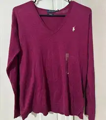 Polo  By Ralph Lauren Purple/Maroon Sweater Women’s Size Small