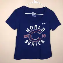 Nike Women’s Chicago Cubs 2016 World Series Graphic Athletic Cut Tee Shirt