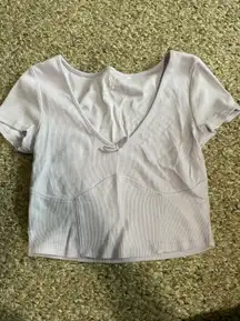 Purple Cropped PAC Sun Tee