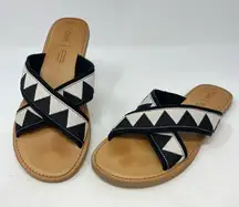 Toms Viv Tribal Print Criss Cross Sandal‎ Size 8