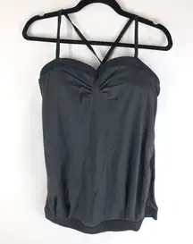 Lululemon Pure Focus Tank Top Black Swan Crossover Straps 8