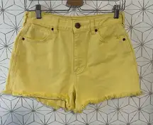 Wrangler Billabong Collab Yellow Denim Shorts