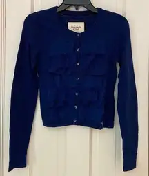 Abercrombie and Fitch Blue Button Down Cardigan