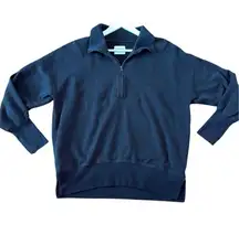 Abercrombie & Fitch Soft A&F black quarter zip oversized sweater M