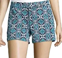 Stylus blue geo glat front chino shorts size 6