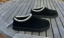 Nwt Women's Kaya Genuine Suede Clog Slippers - Auden size 10 black winter fall