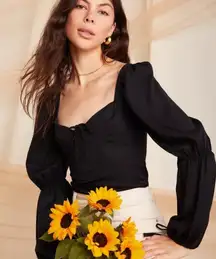 Lani‎ the Label Josie Blouse Black Size S NWT