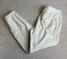 Women's Athleta Medium Cozy Karma Recover Jogger Sherpa Sweatpants Cream