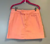 Sonoma Skort Coral 100% Cotton Skirt over Shorts Sz 10 EUC Summer Look!