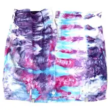 Gloria Vanderbilt Plus Size 24W Shorts Handmade Tie Dye‎ Denim Purple Pink 928