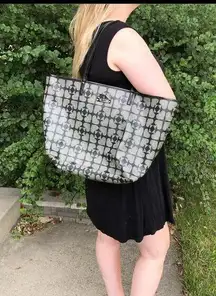 Kate Spade  Oversized Printed Tote Black & Gray