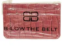 B Low The Belt Faux Croc Business Credit Card Case Convenient Wallet Red NEW