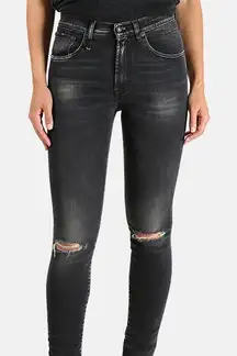 R13 High Rise Skinny Jean Aiden Size‎ 26