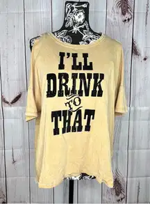 WHITE CROW WOMEN'S I'LL DRINK TO THAT COLD SHOULDER TEE