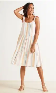 Rails Striped Tiered Multicolor Sleeveless Dress.   Size-Large