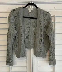 Jessica Simpson‎ Sage Green Chenille Crop Sweater Size Small