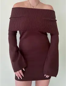 Off the shoulder knit dress 