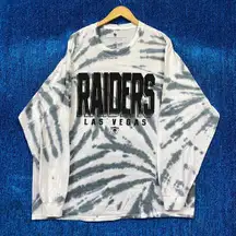 Las Vegas Raiders Football Tie Dye Long Sleeve T-shirt Size Extra Large.