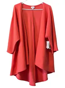 LuLaRoe‎ Lindsay Kimono Large Cardigan Duster Orange Solid NEW Preppy Loungewear