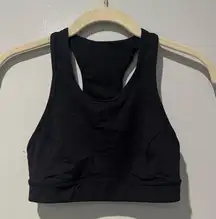 Lululemon Women's Sports Bra with Phone Holder on back Size 6 Black Running