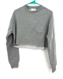 Socialite size XS‎ New with Tags pullover crop sweatshirt crew neck gray