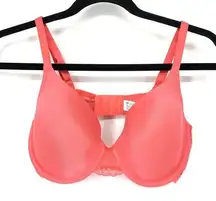 Wacoal  Bra Women's 34D Contour T-Shirt Adjustable Straps Coral Pink