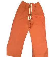 Charlie Holiday Waffle Knit Lounge Pants Burnt Orange Size 6 Drawstring