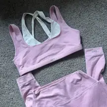 SET Active Pink Sports Bra and Leggings Set