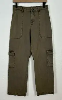 Young Fabulous & Broke YFB Army Green Cargo Straight Leg Pants Size Small