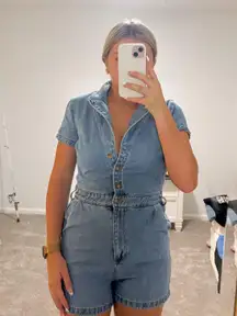 Forever 21 Denim Romper Shorts