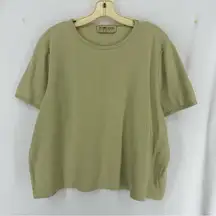 Sag Harbor Sport Waffle T Shirt Womens Large Green