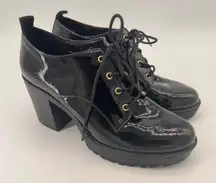 Mix No 6 Platform Lug Sole Patent Leather‎ Lace Up Oxford Jurnee Black Womens 7M